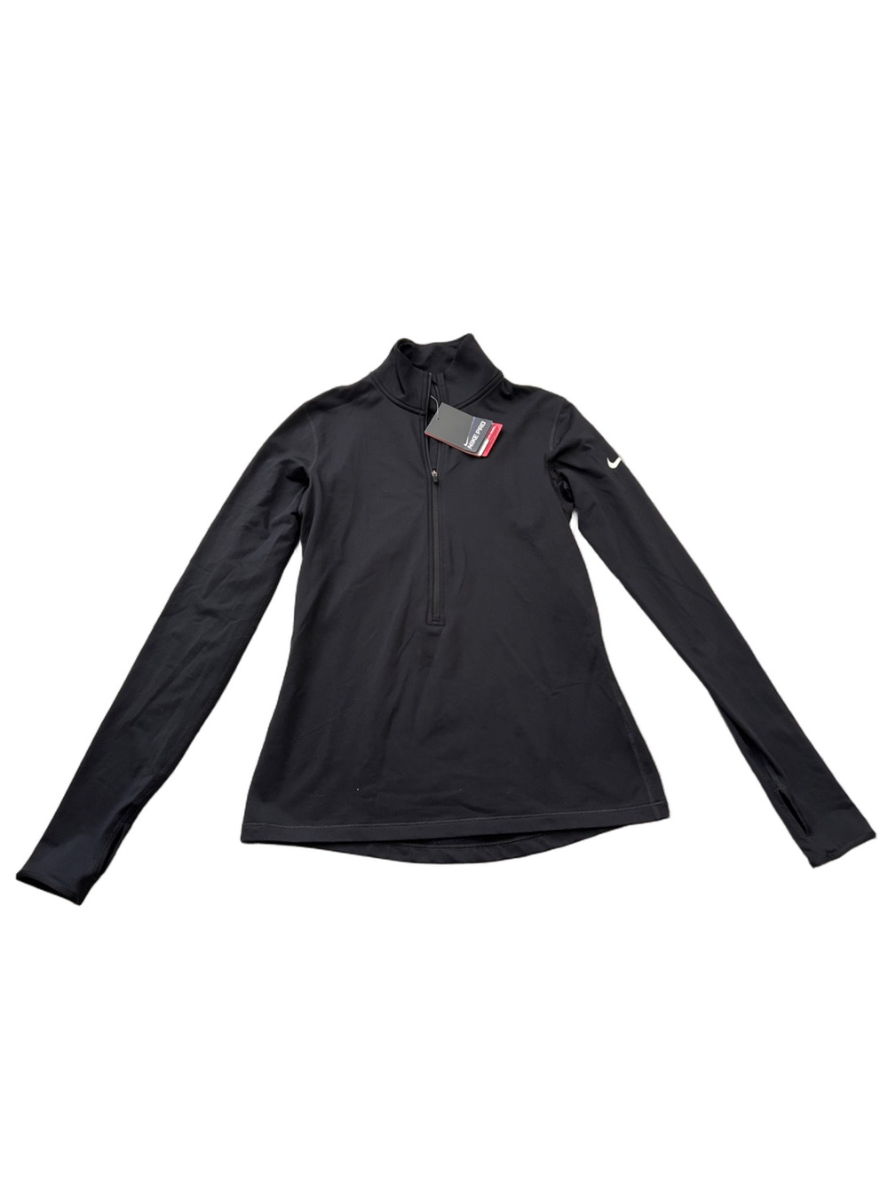 Nike Pro Women’s Black Half-Zip Training Top – Size Medium – NWT